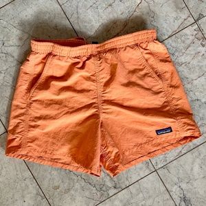 Orange Patagonia Baggies - Small - 5” inseam
